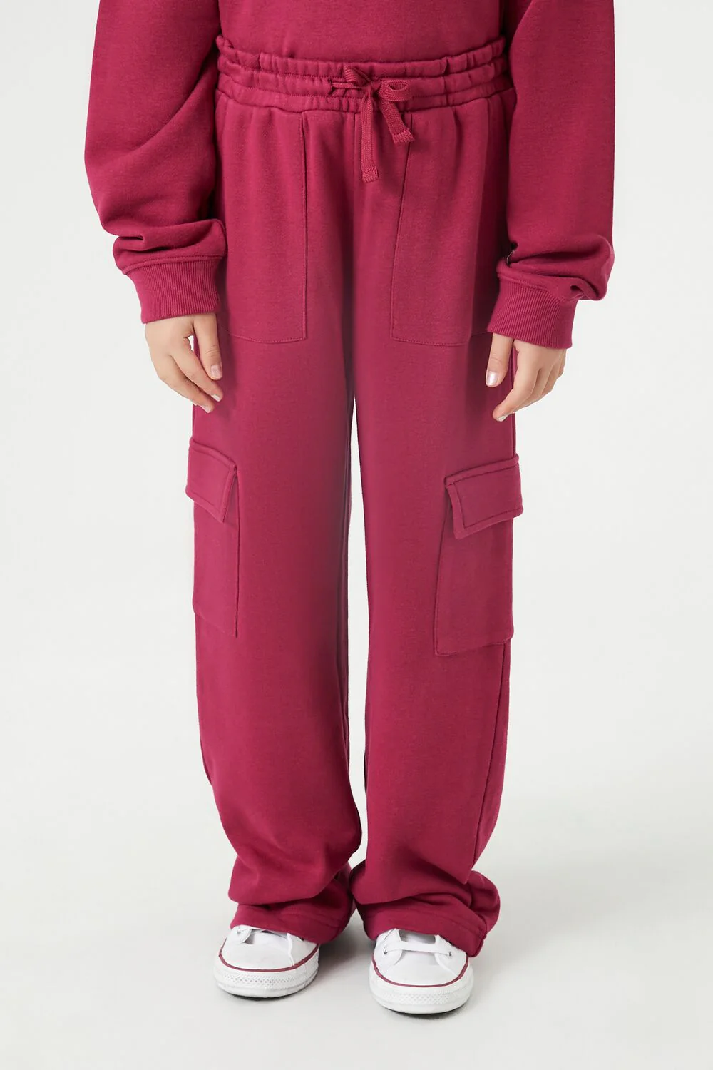 Girls French Terry Cargo Sweatpants (Kids) - Image 2