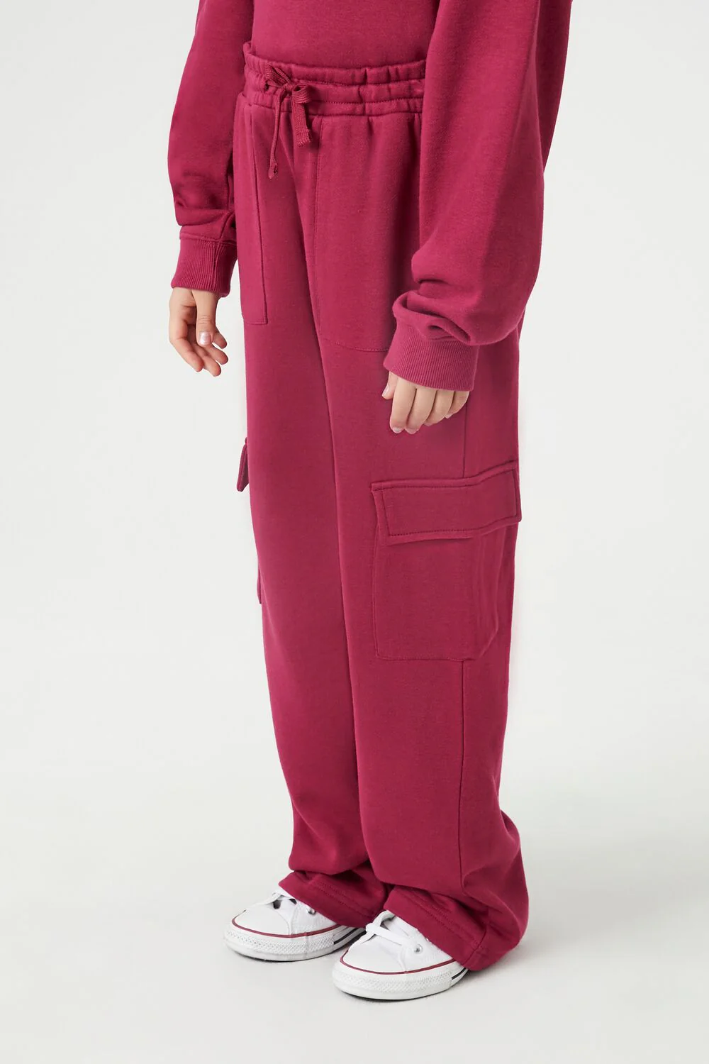 Girls French Terry Cargo Sweatpants (Kids) - Image 3