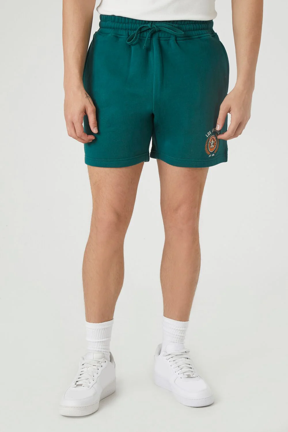Embroidered Patch Los Angeles Graphic Shorts - Image 2