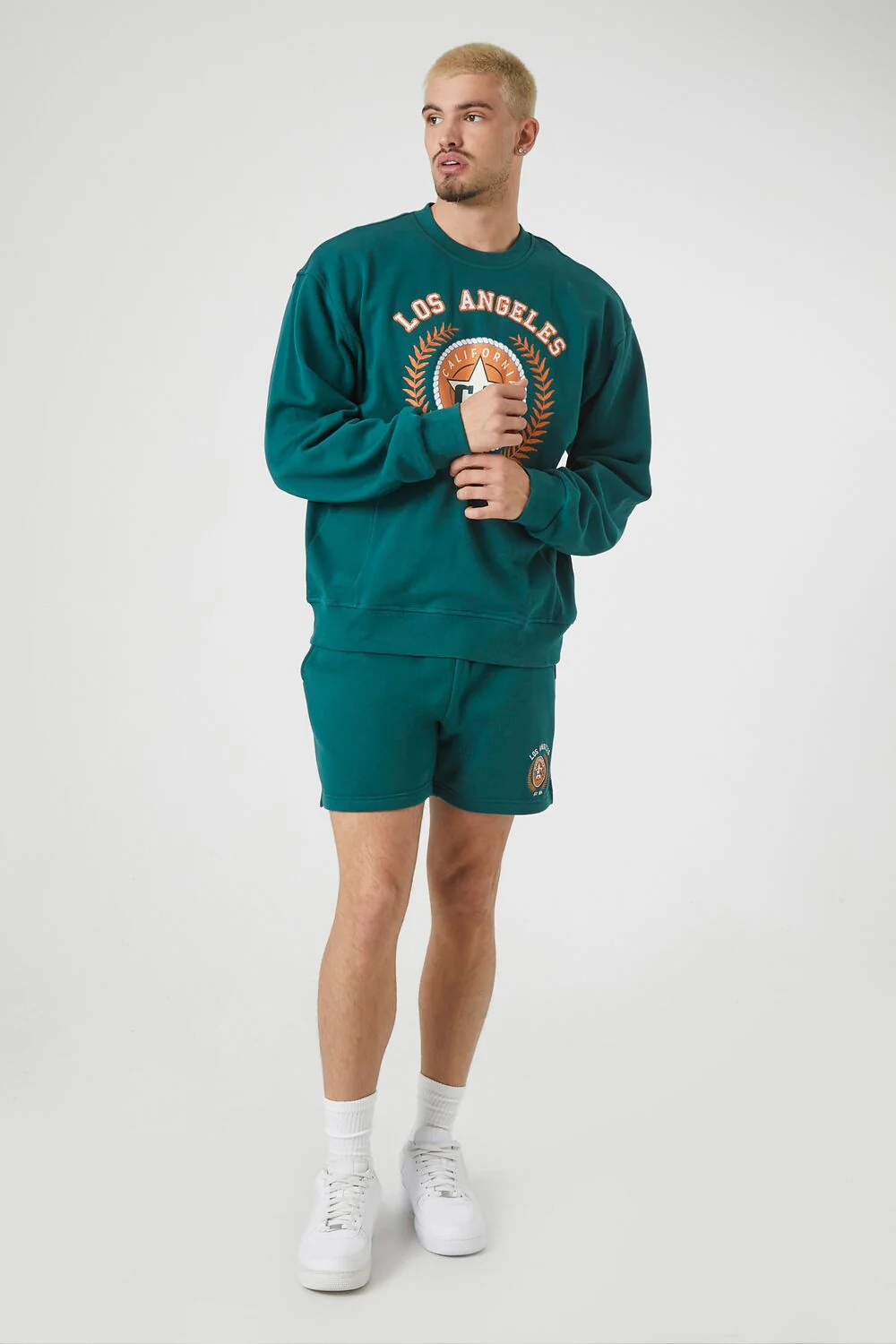 Embroidered Patch Los Angeles Graphic Shorts - Image 5