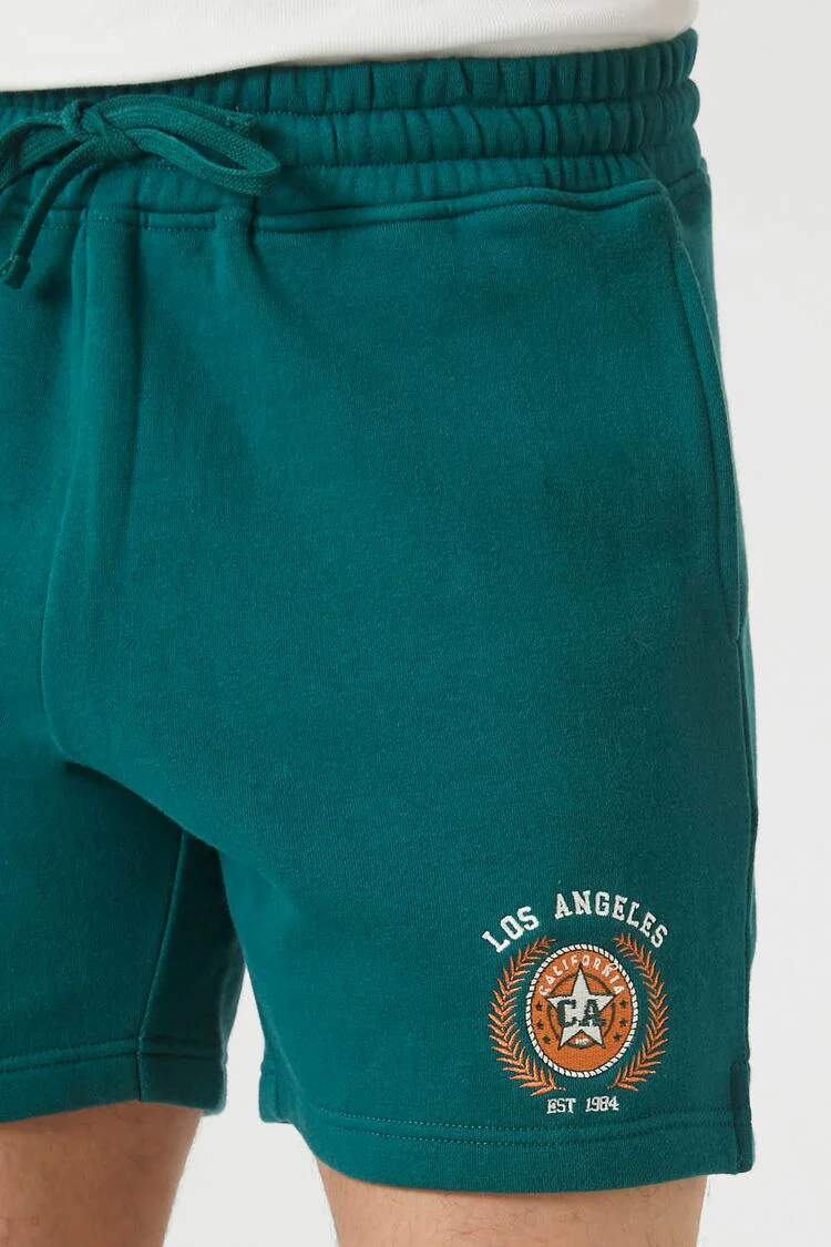 Embroidered Patch Los Angeles Graphic Shorts - Image 6