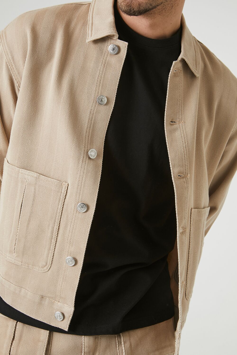 Textured Trucker Jacket - Image 4