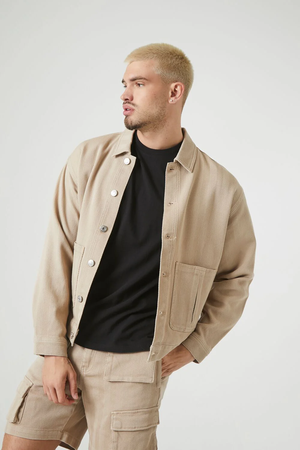 Textured Trucker Jacket - Image 5
