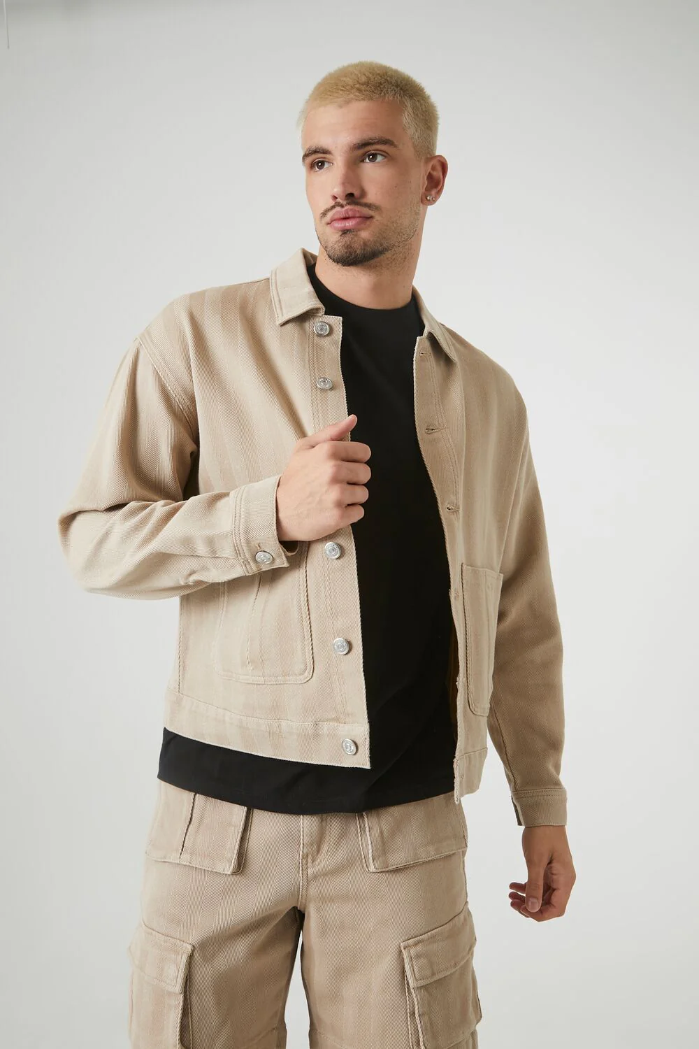 Textured Trucker Jacket - Image 6
