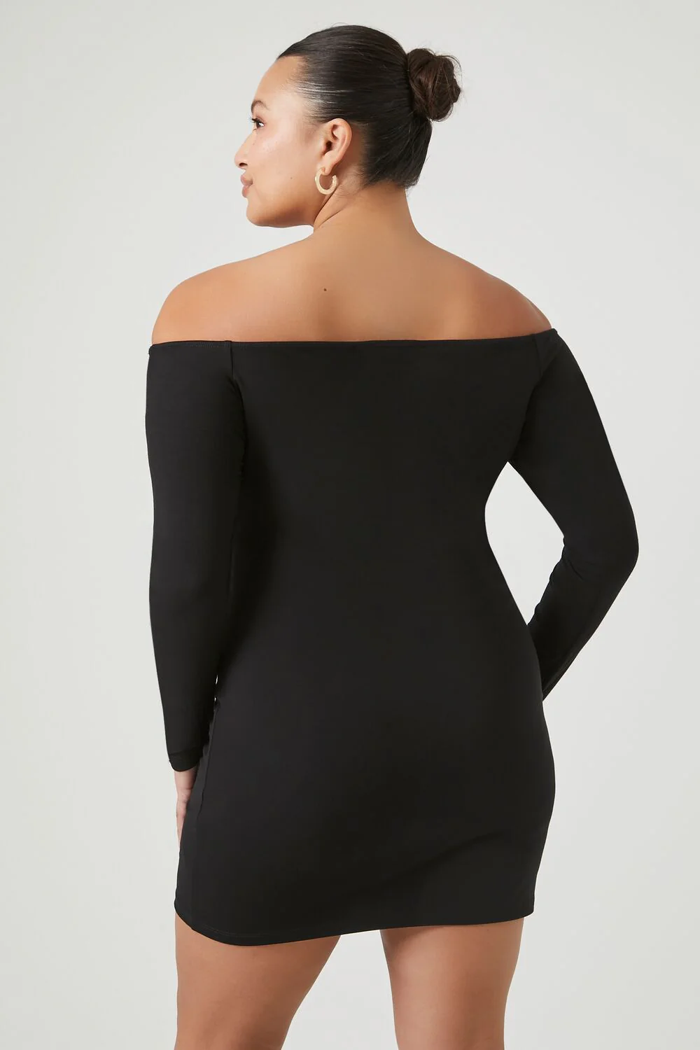 Plus Size Off-the-Shoulder Mini Dress - Image 3