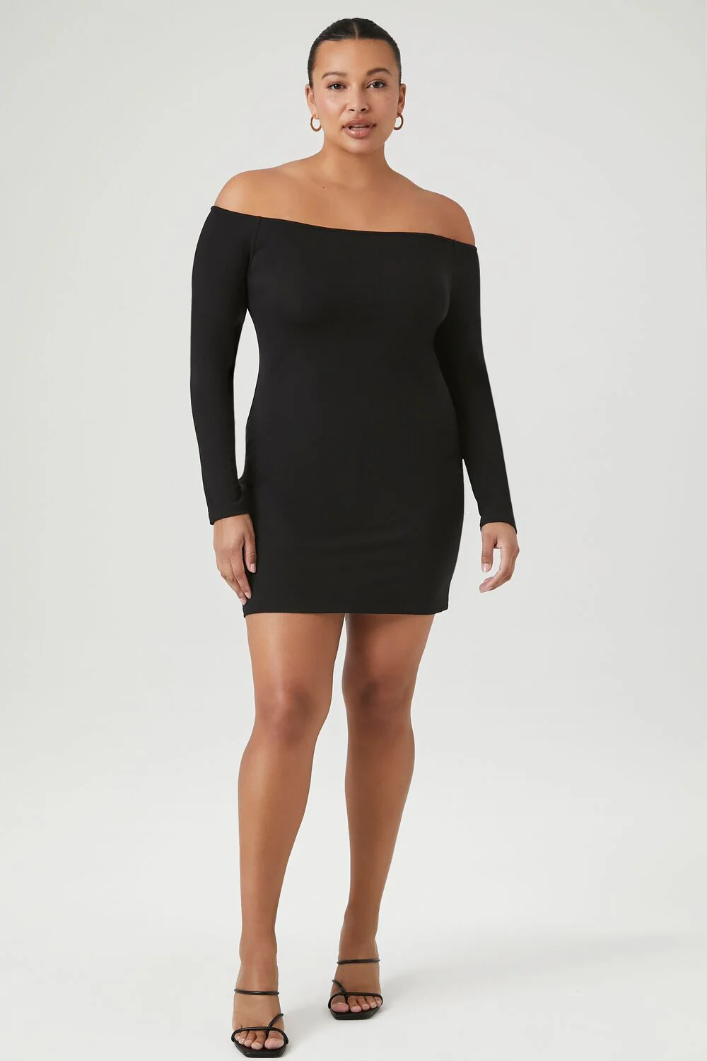 Plus Size Off-the-Shoulder Mini Dress - Image 4