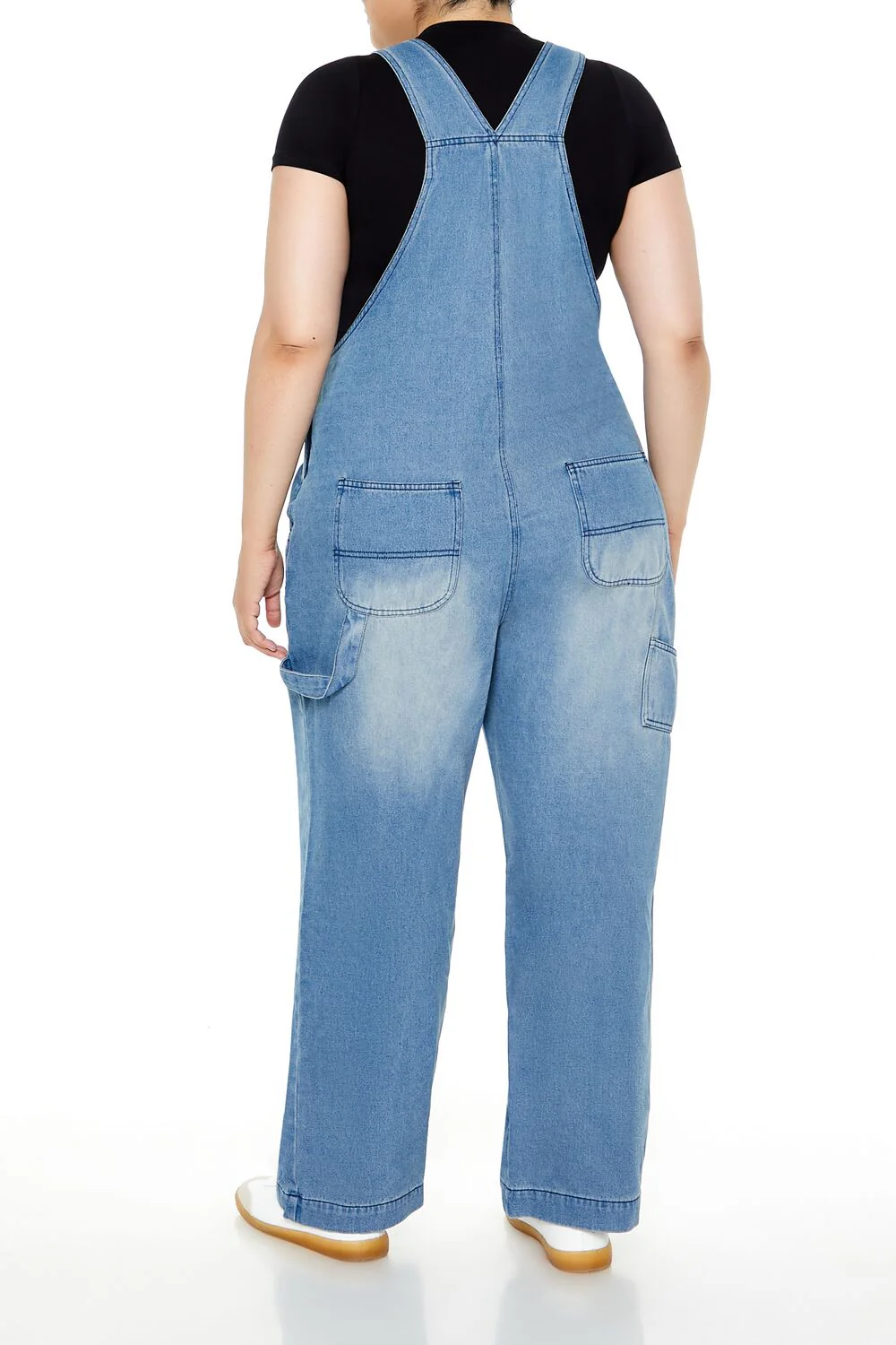 Plus Size Utility Denim Overalls - Image 4