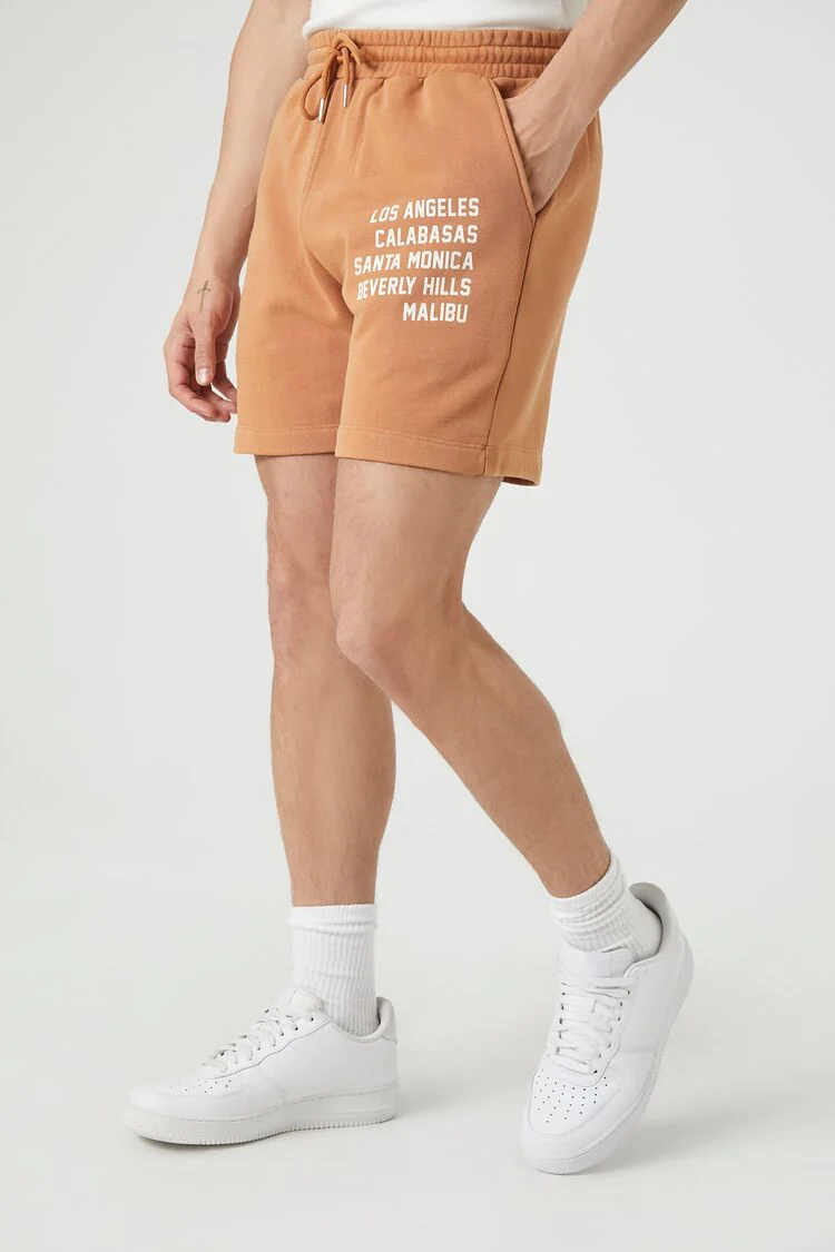 Los Angeles Graphic Drawstring Shorts - Image 3