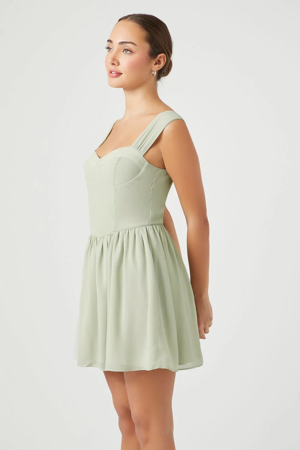 Chiffon Bustier Mini Dress - Image 2