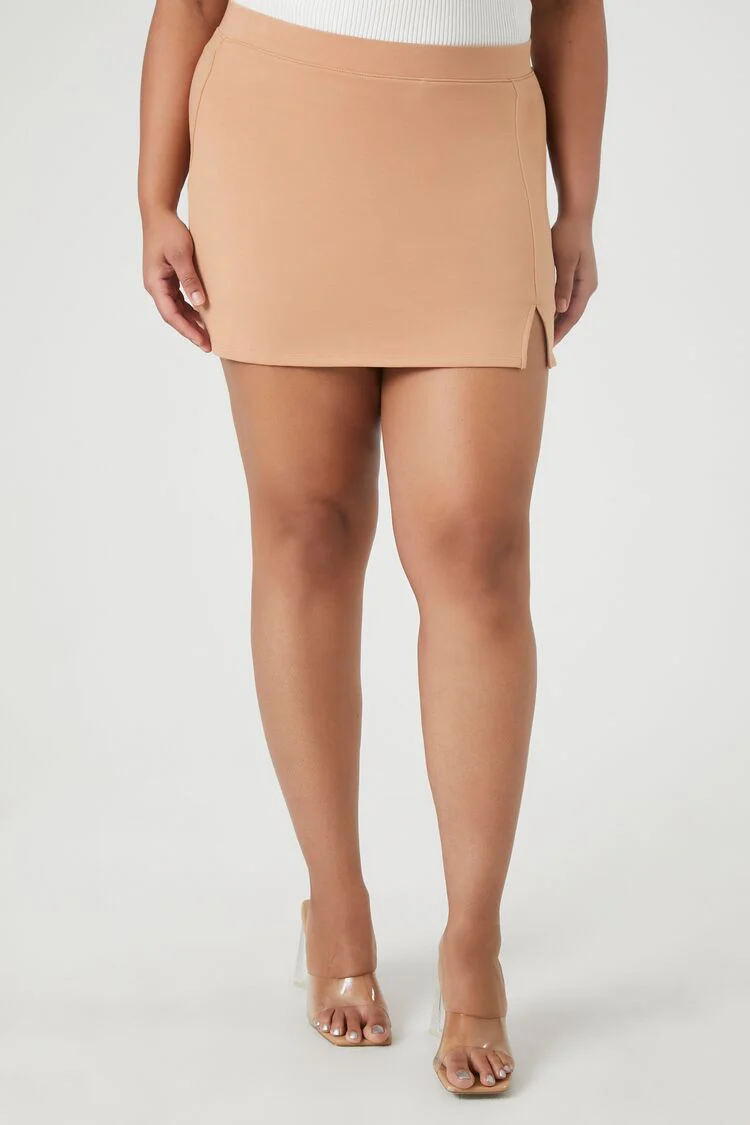 Plus Size Fitted Mini Skirt - Image 2