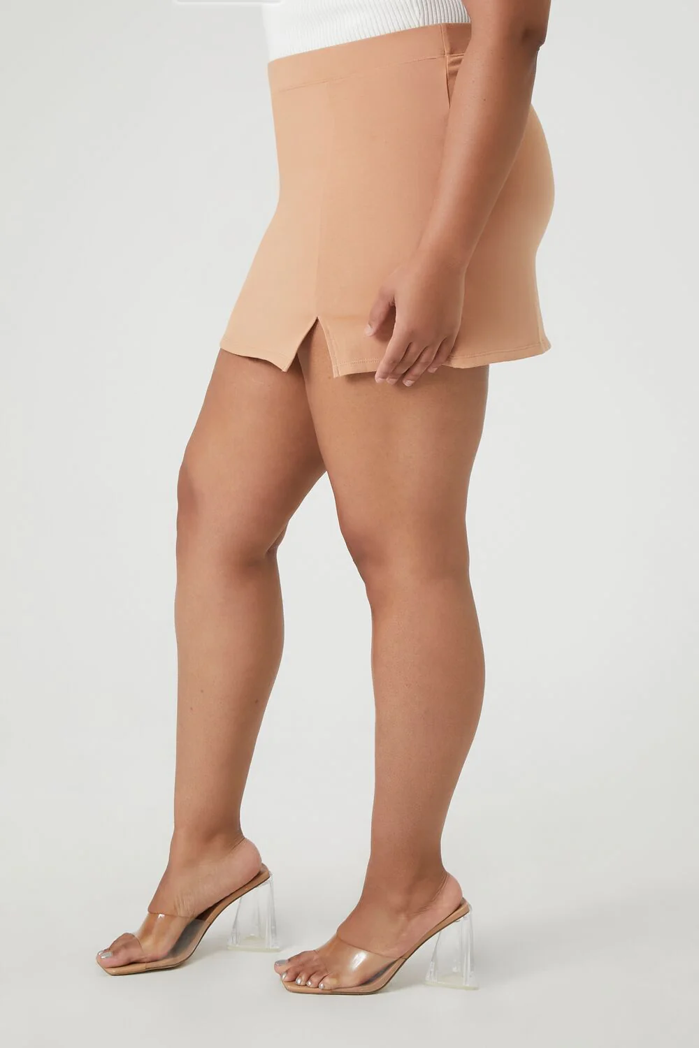 Plus Size Fitted Mini Skirt - Image 3