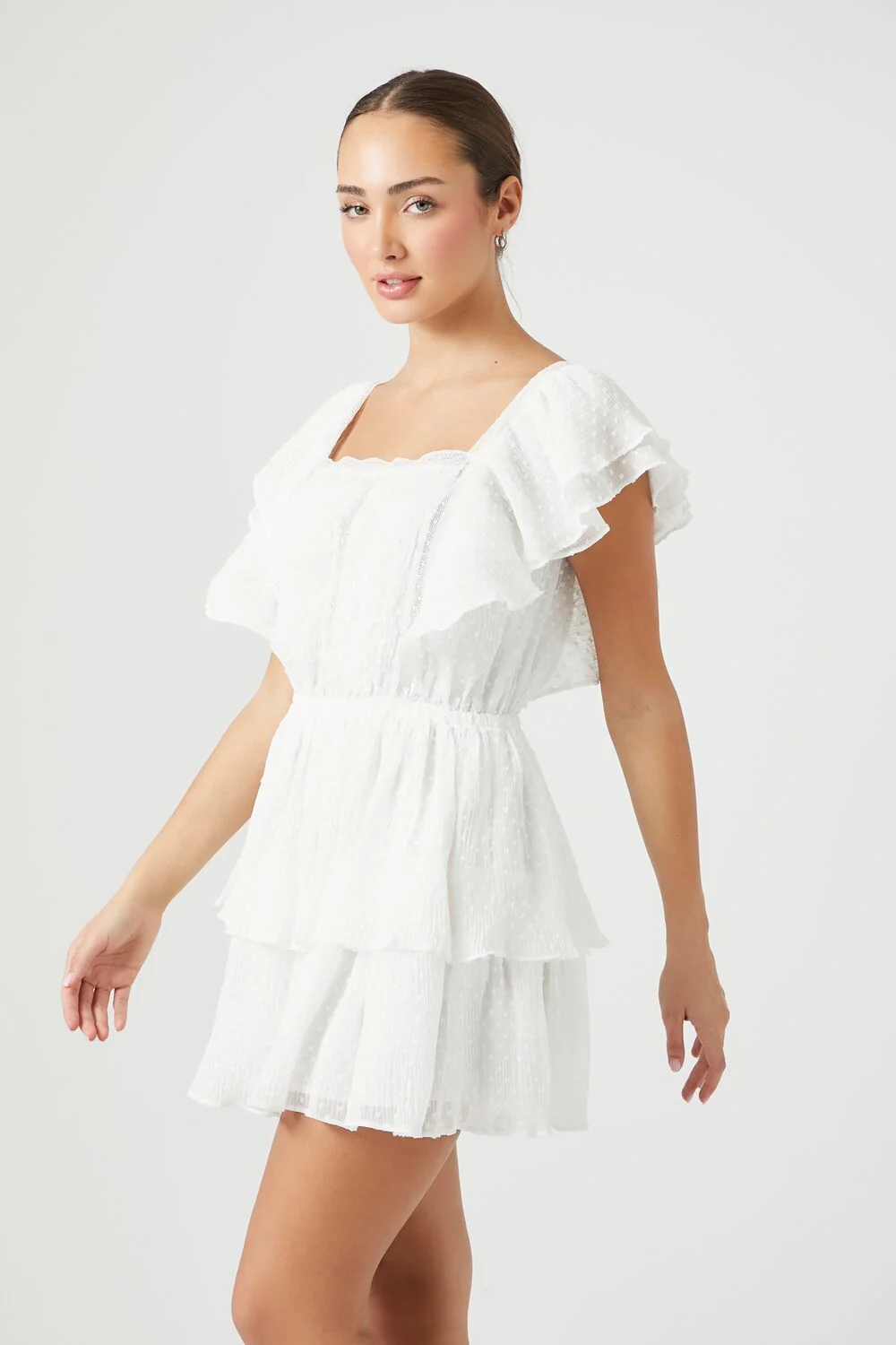 Tiered Clip-Dot Mini Dress - Image 2