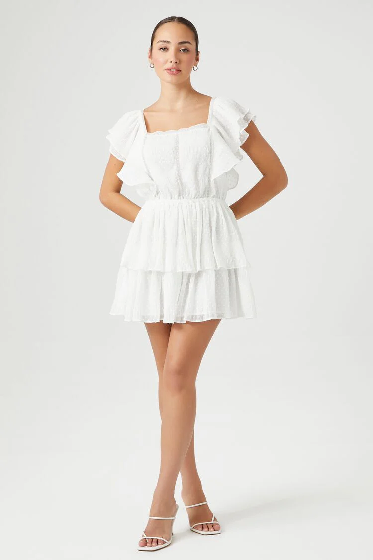 Tiered Clip-Dot Mini Dress - Image 4