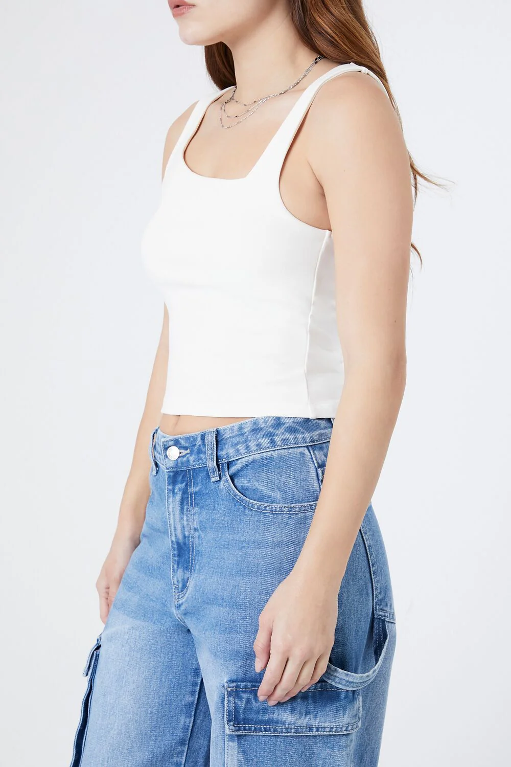 Ribbed Asymmetrical Tank Top - Image 3