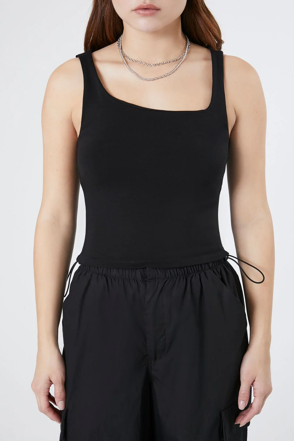 Ribbed Asymmetrical Tank Top - Image 5