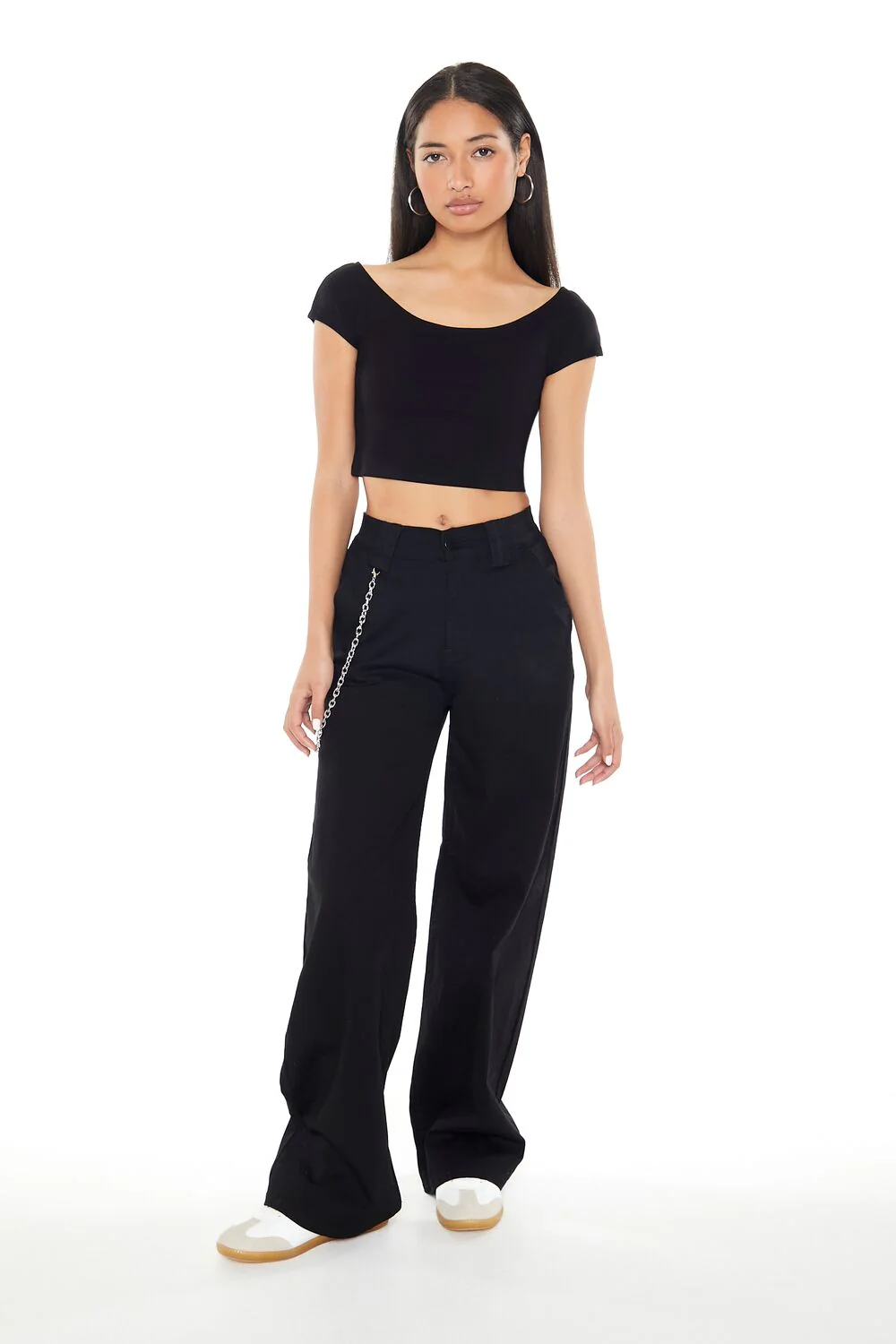 Cropped Boat-Neck Tee - Image 4