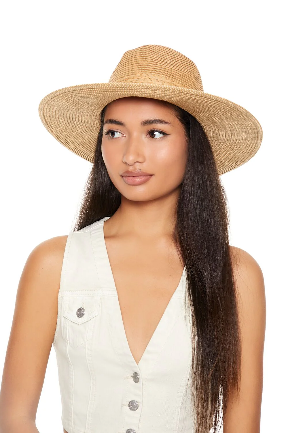 Braided-Trim Straw Fedora - Image 2