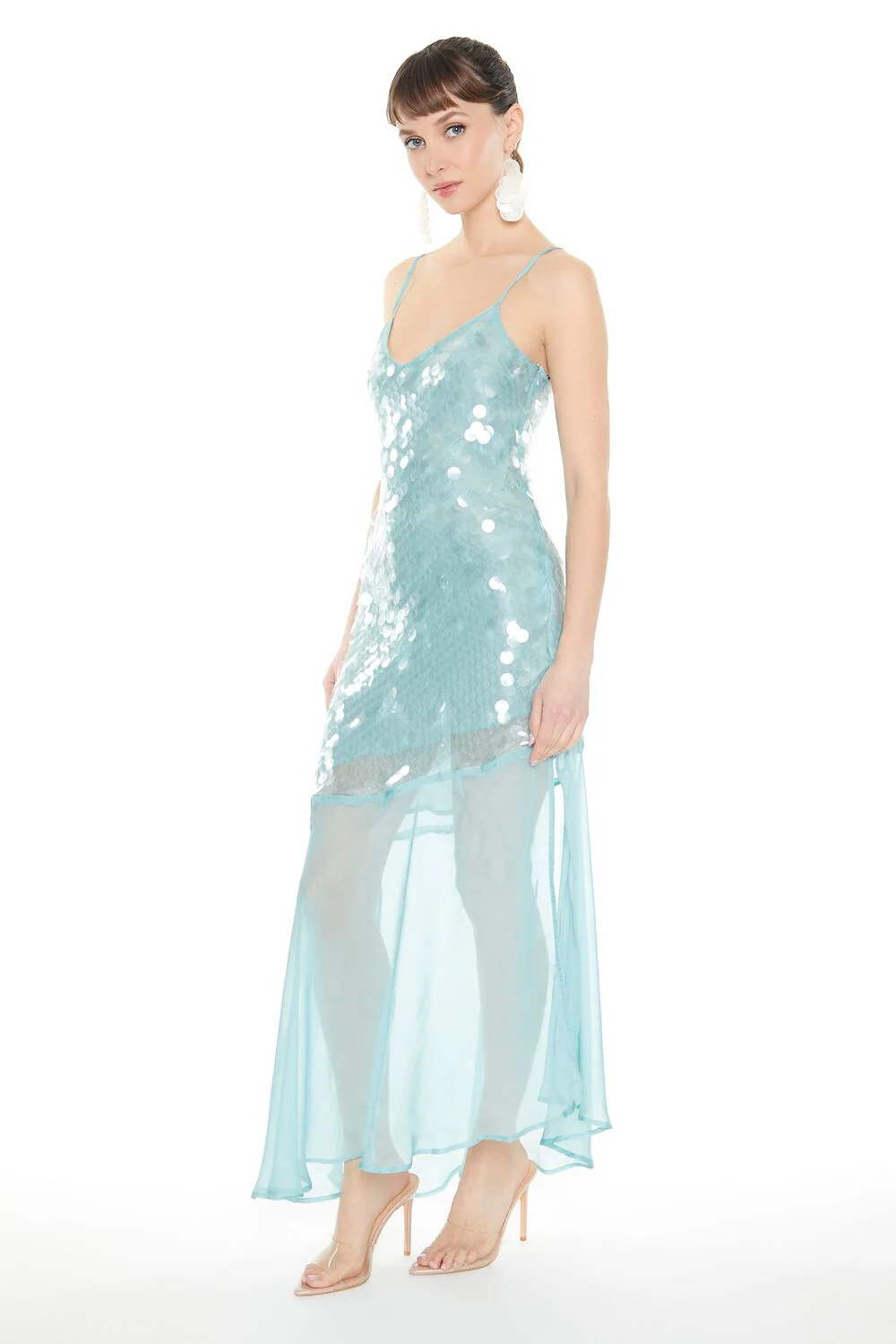 Asymmetrical Sequin Midi Dress - Image 2