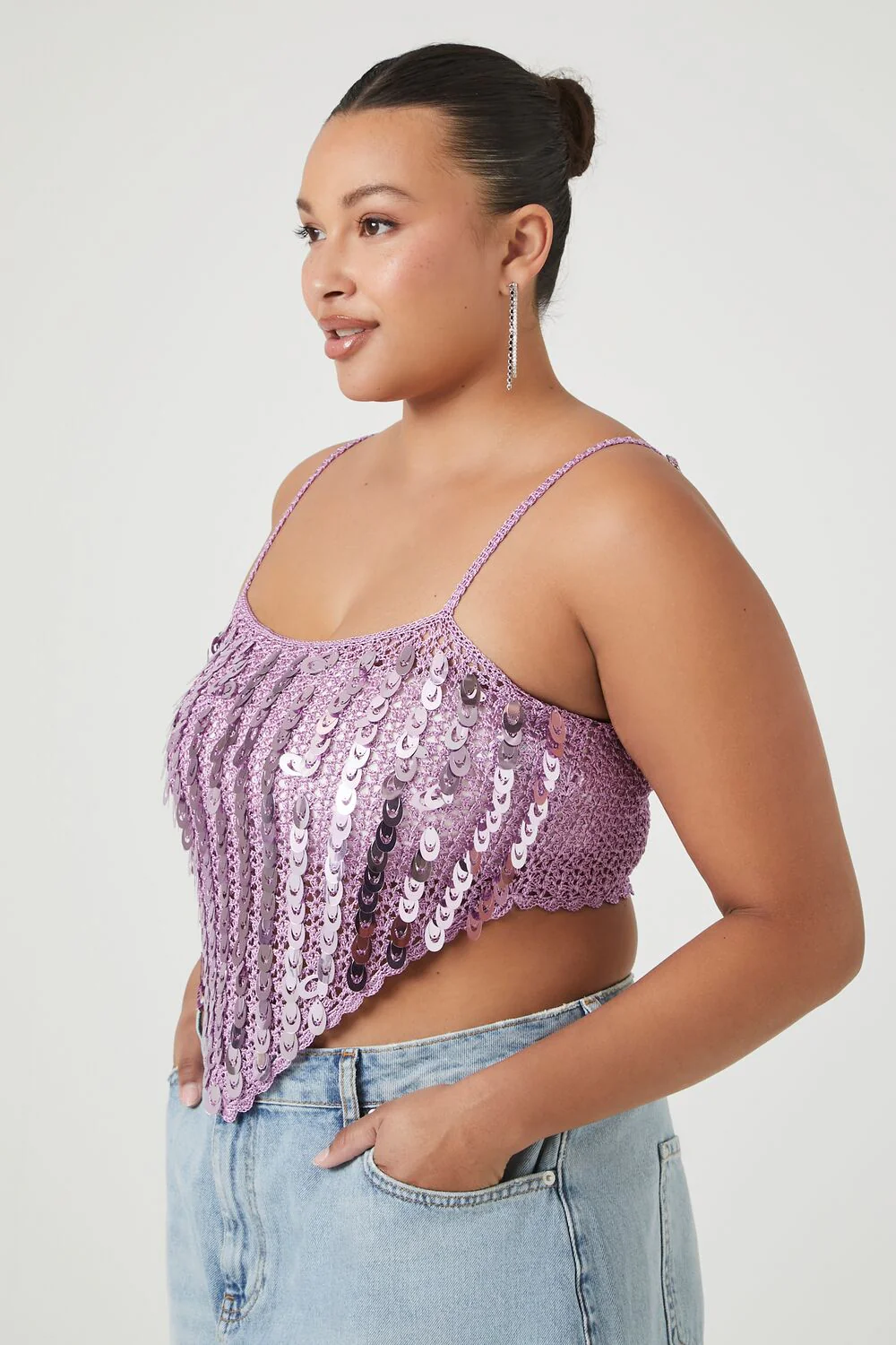 Plus Size Sequin Sweater-Knit Cami - Image 2