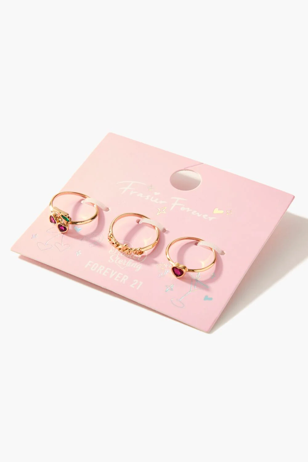 Frasier Sterling Faux Gem Cherry Ring Set - Image 4