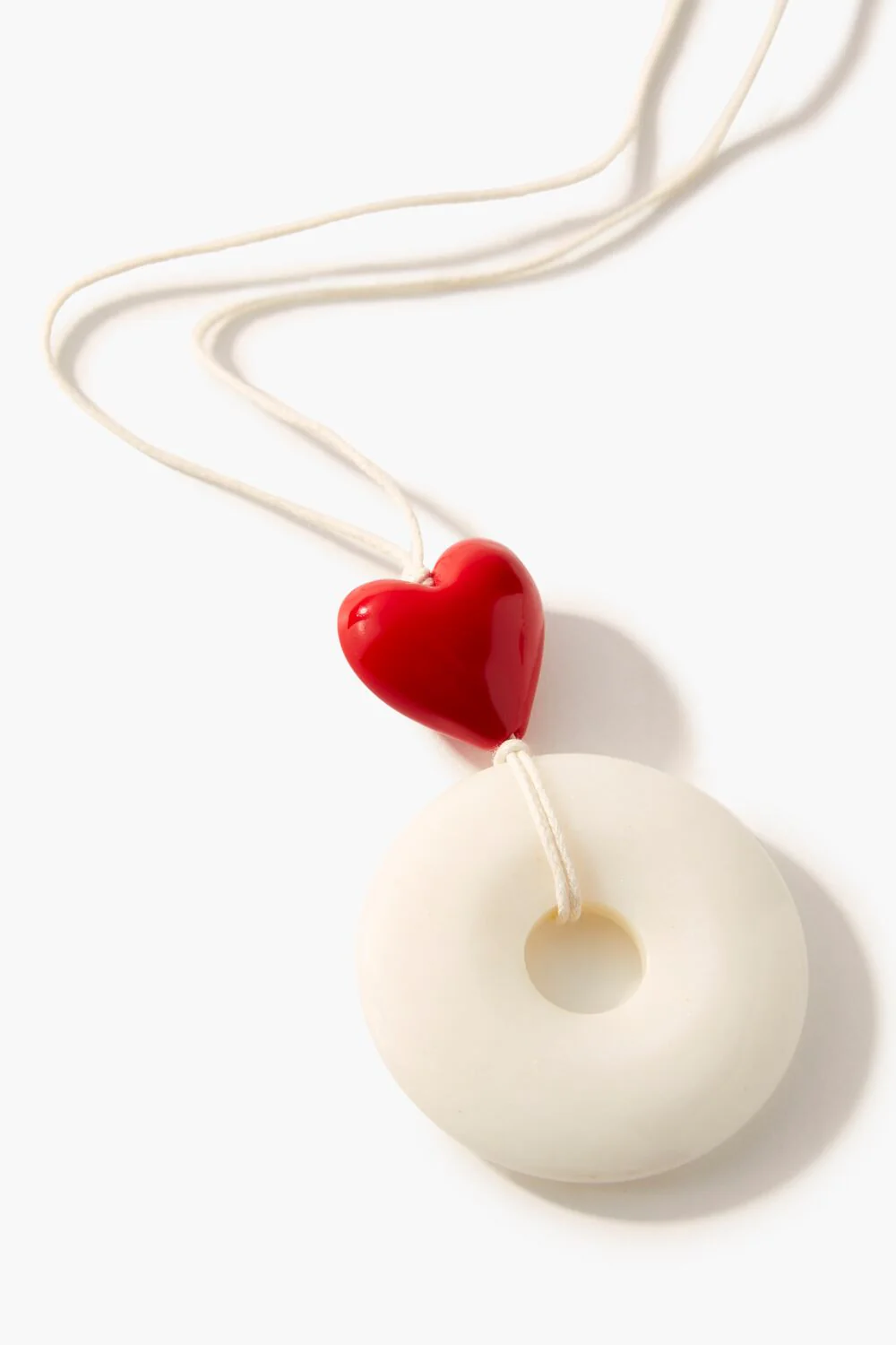 Frasier Sterling Heart & Round Pendant Necklace - Image 2