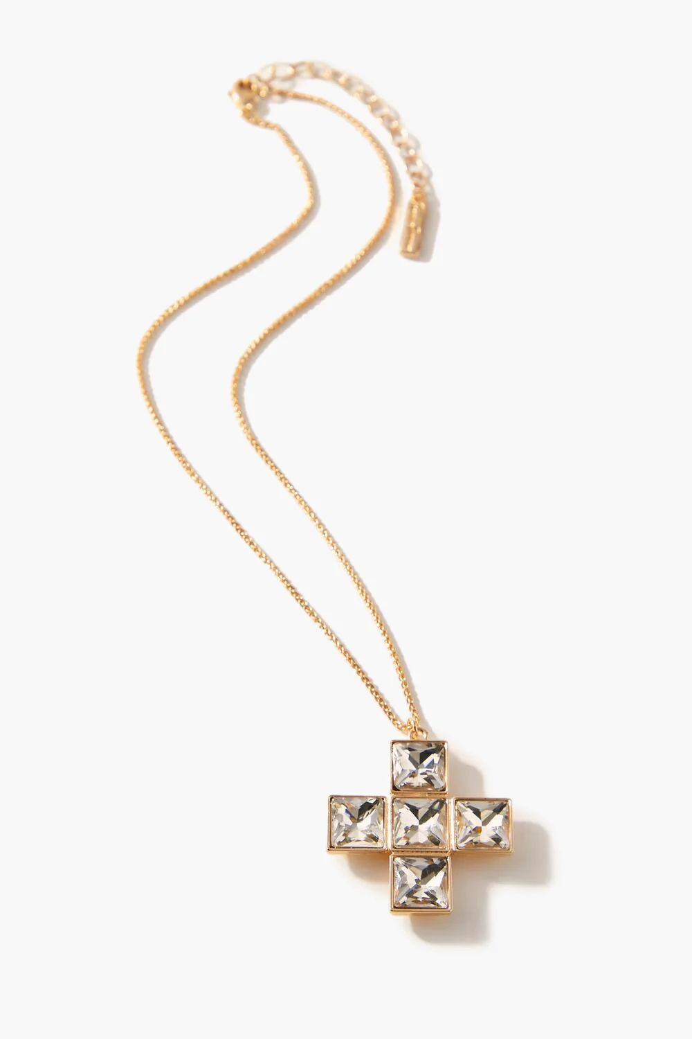 Frasier Sterling Faux Gem Cross Necklace - Image 2