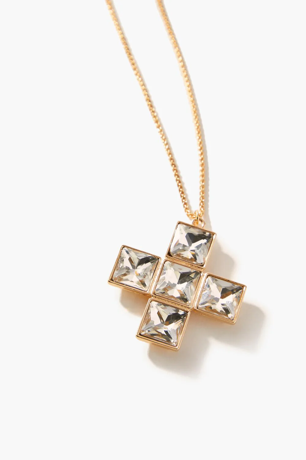 Frasier Sterling Faux Gem Cross Necklace - Image 3