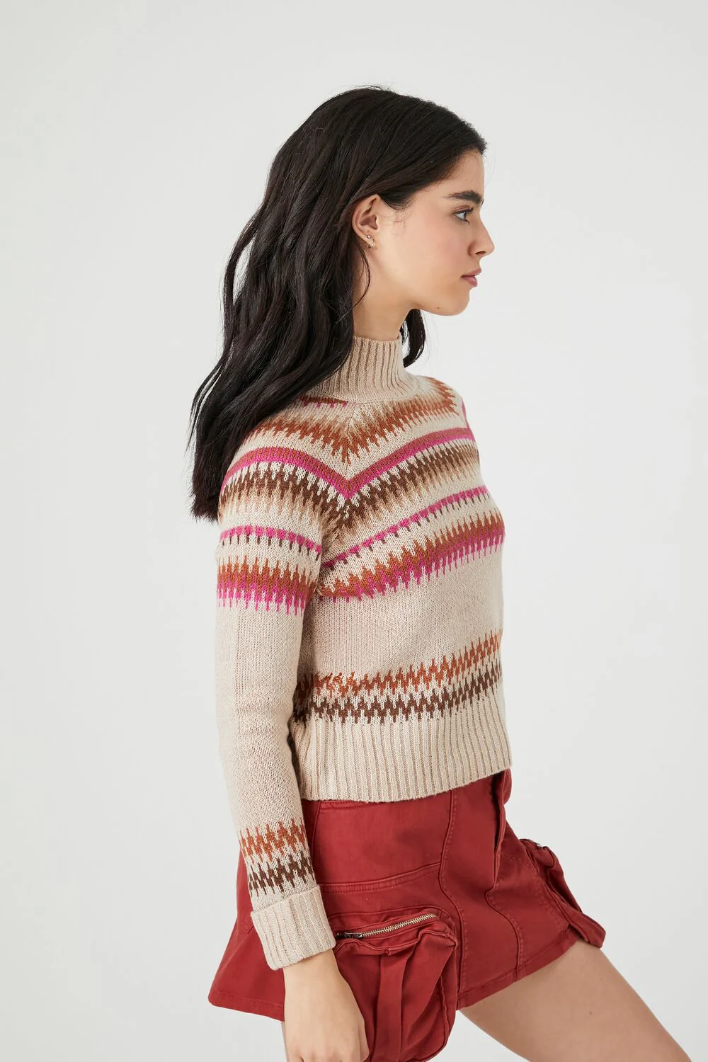 Geo Print Turtleneck Sweater - Image 2