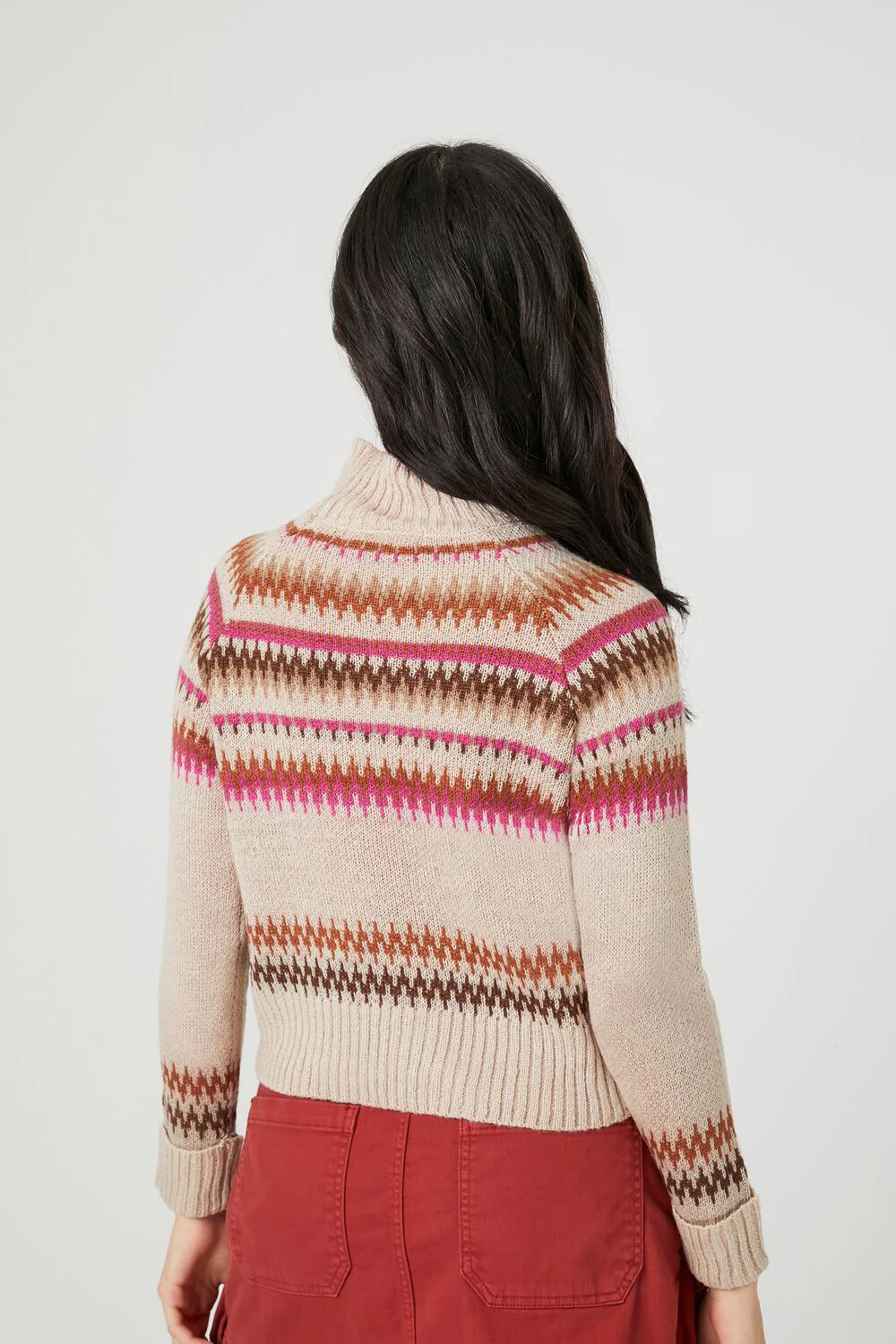 Geo Print Turtleneck Sweater - Image 3