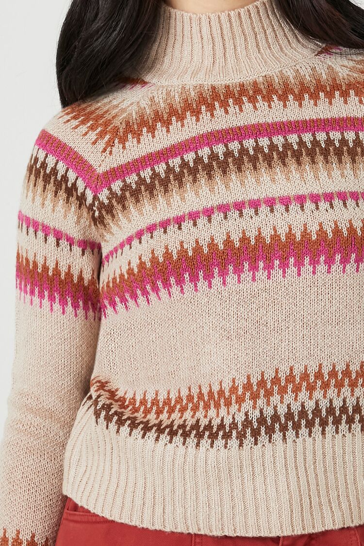 Geo Print Turtleneck Sweater - Image 5