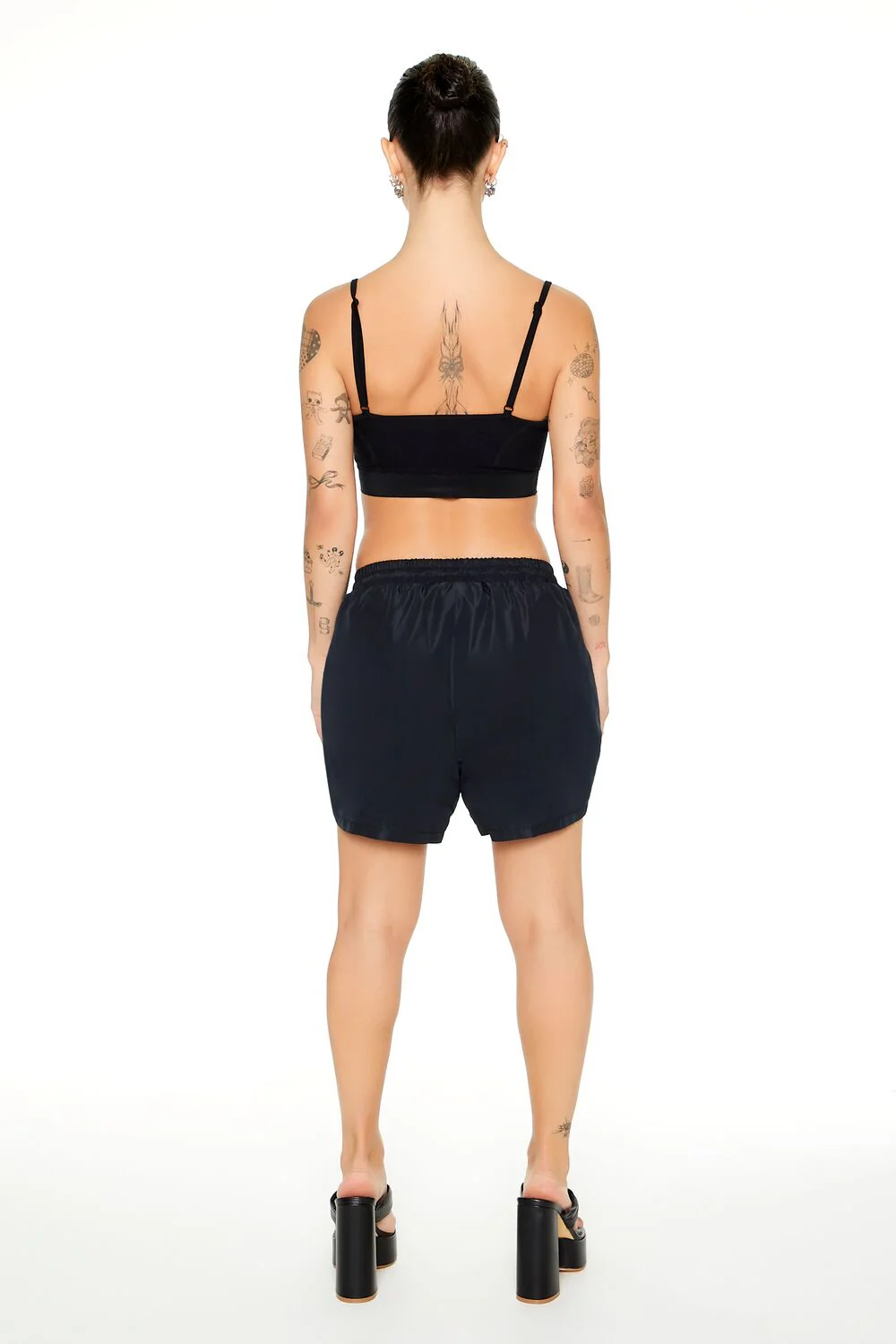 Ruched Toggle Drawstring Shorts - Image 3