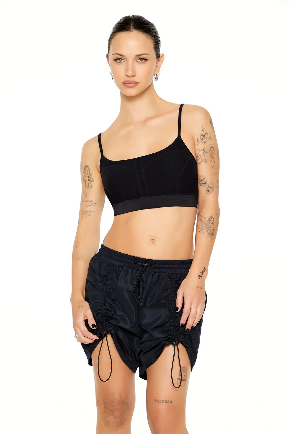Ruched Toggle Drawstring Shorts - Image 4