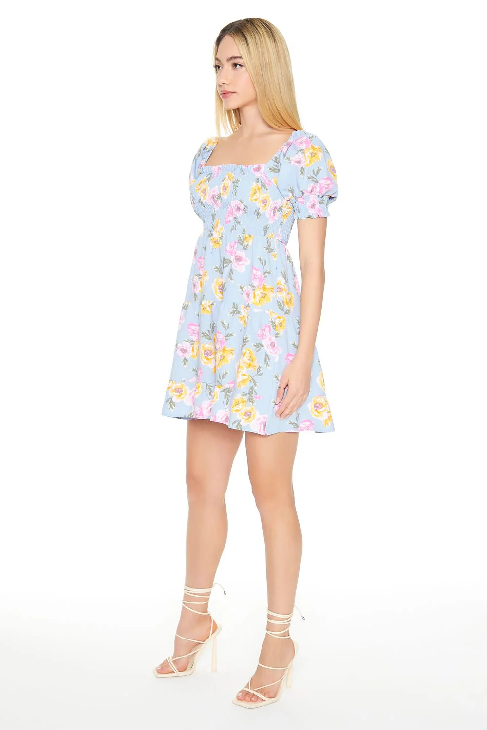 Floral Print Babydoll Dress - Image 2