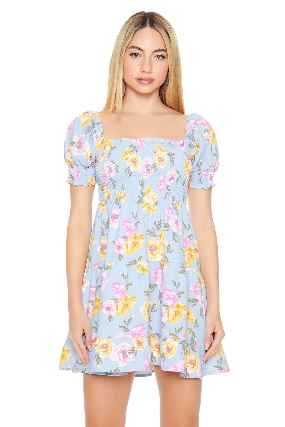Floral Print Babydoll Dress - Image 4