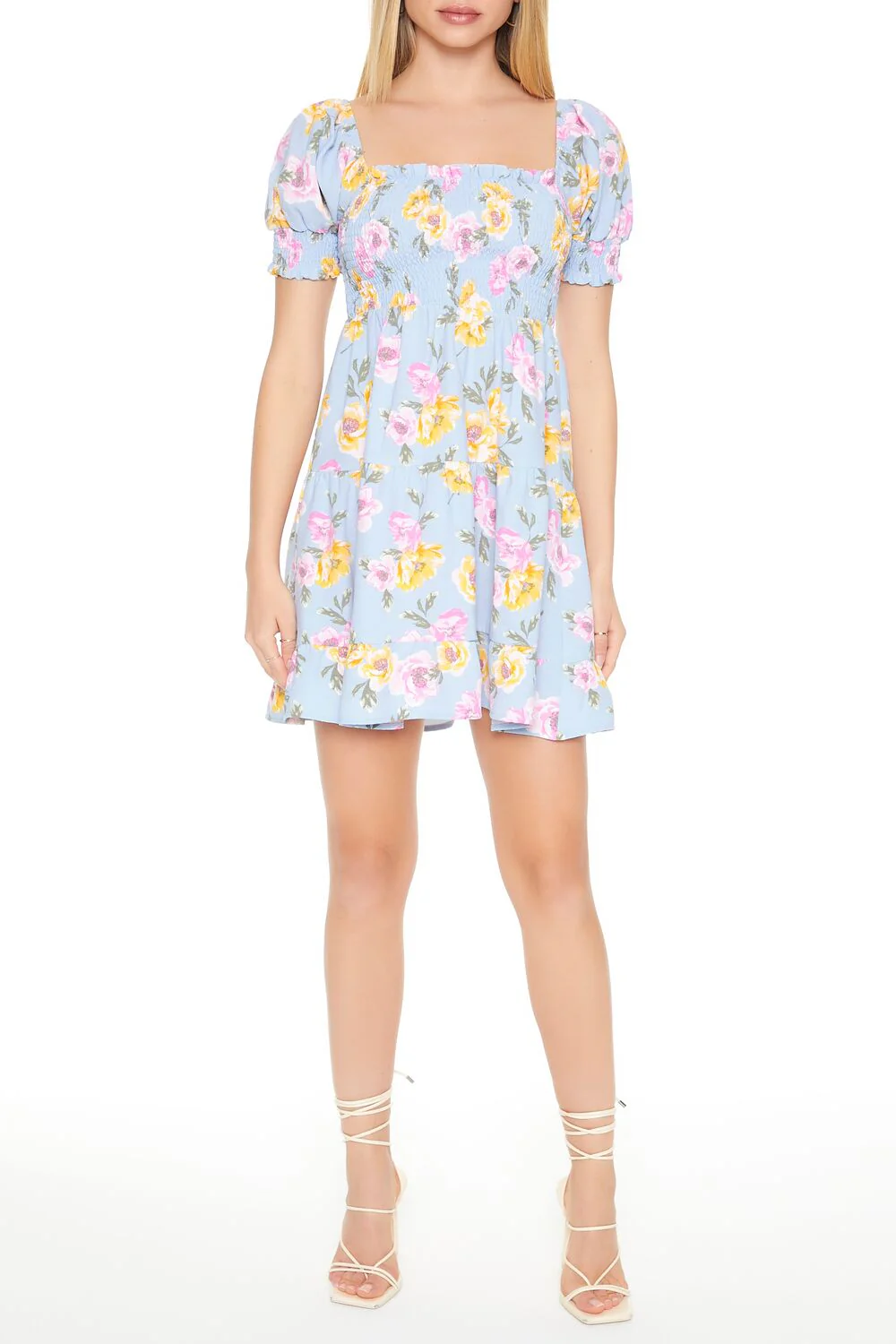 Floral Print Babydoll Dress - Image 5