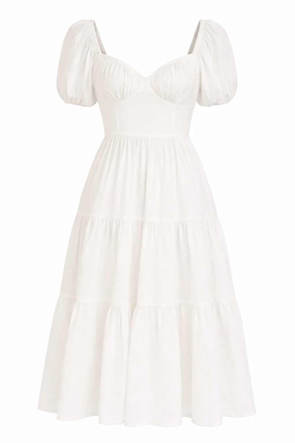 Tiered Puff-Sleeve Maxi Dress - Image 4