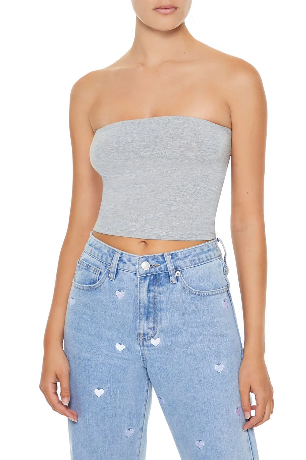 Cropped Cotton-Blend Tube Top - Image 11