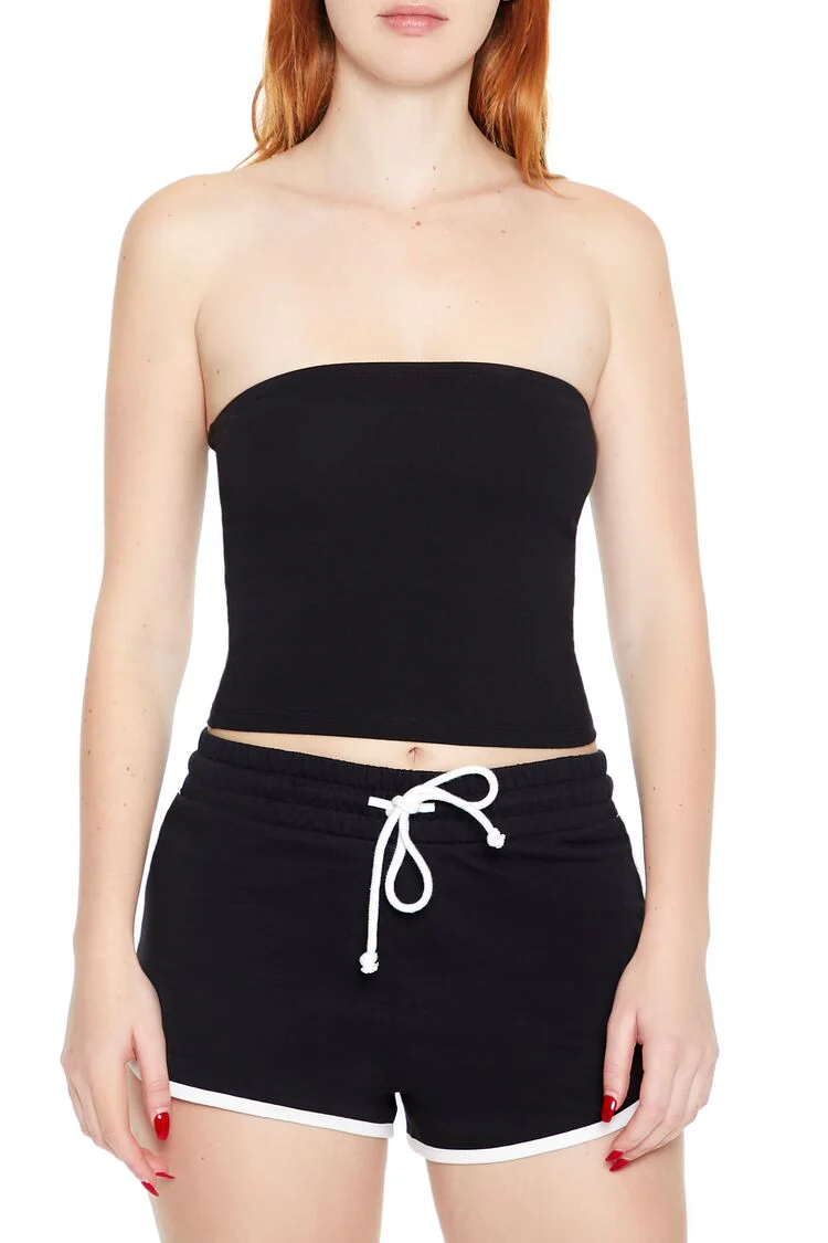 Cropped Cotton-Blend Tube Top - Image 16