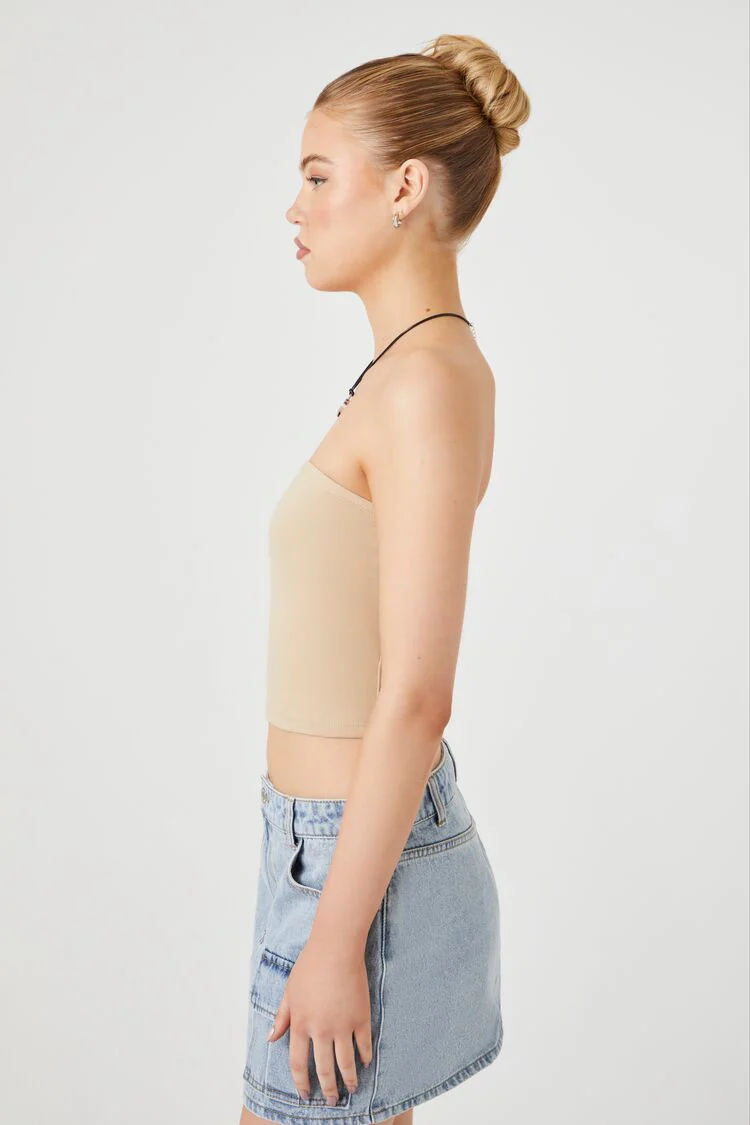 Cropped Cotton-Blend Tube Top - Image 22