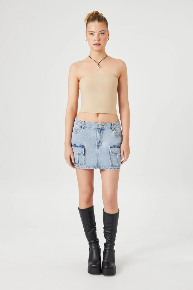 Cropped Cotton-Blend Tube Top - Image 24