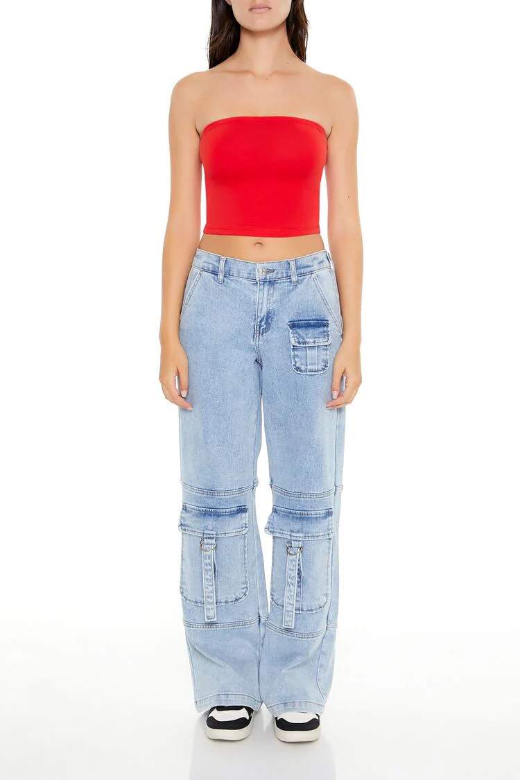 Cropped Cotton-Blend Tube Top - Image 33