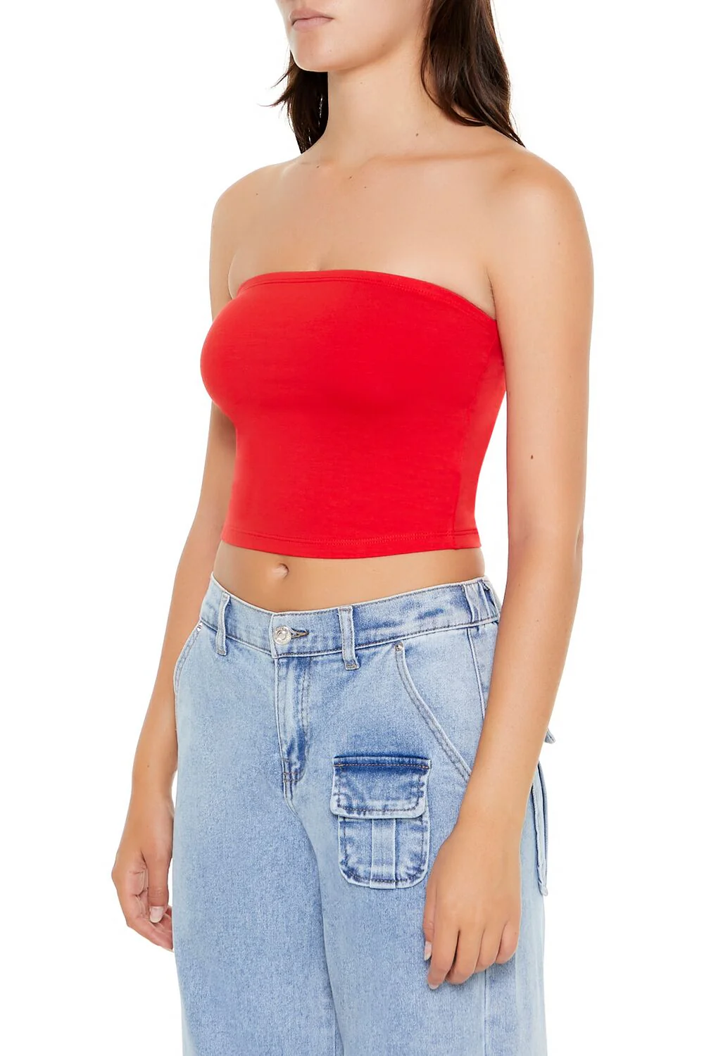 Cropped Cotton-Blend Tube Top - Image 35