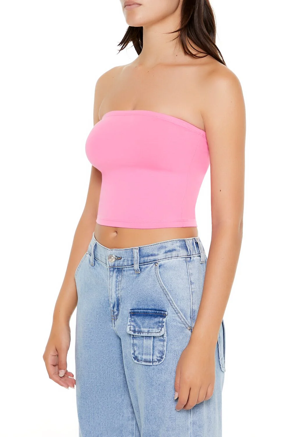 Cropped Cotton-Blend Tube Top - Image 41