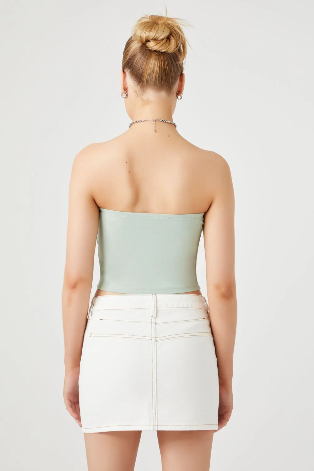 Cropped Cotton-Blend Tube Top - Image 8