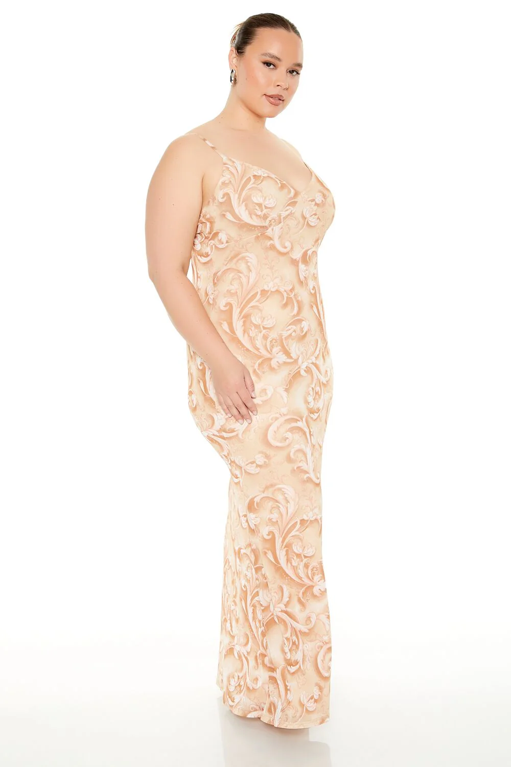 Plus Size Paisley Print Maxi Dress - Image 2