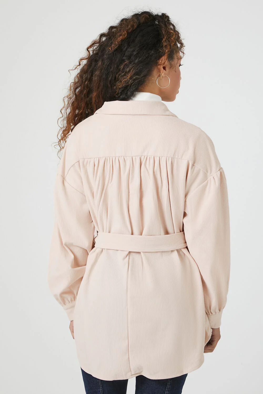 Belted Corduroy Shacket - Image 3