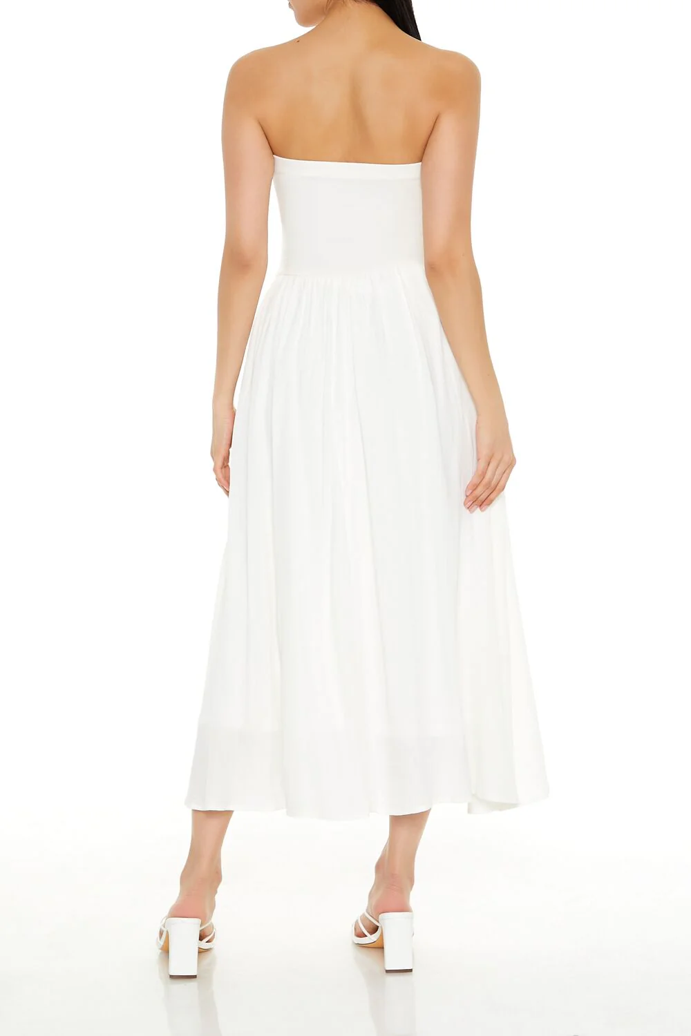 Strapless Fit & Flare Midi Dress - Image 4