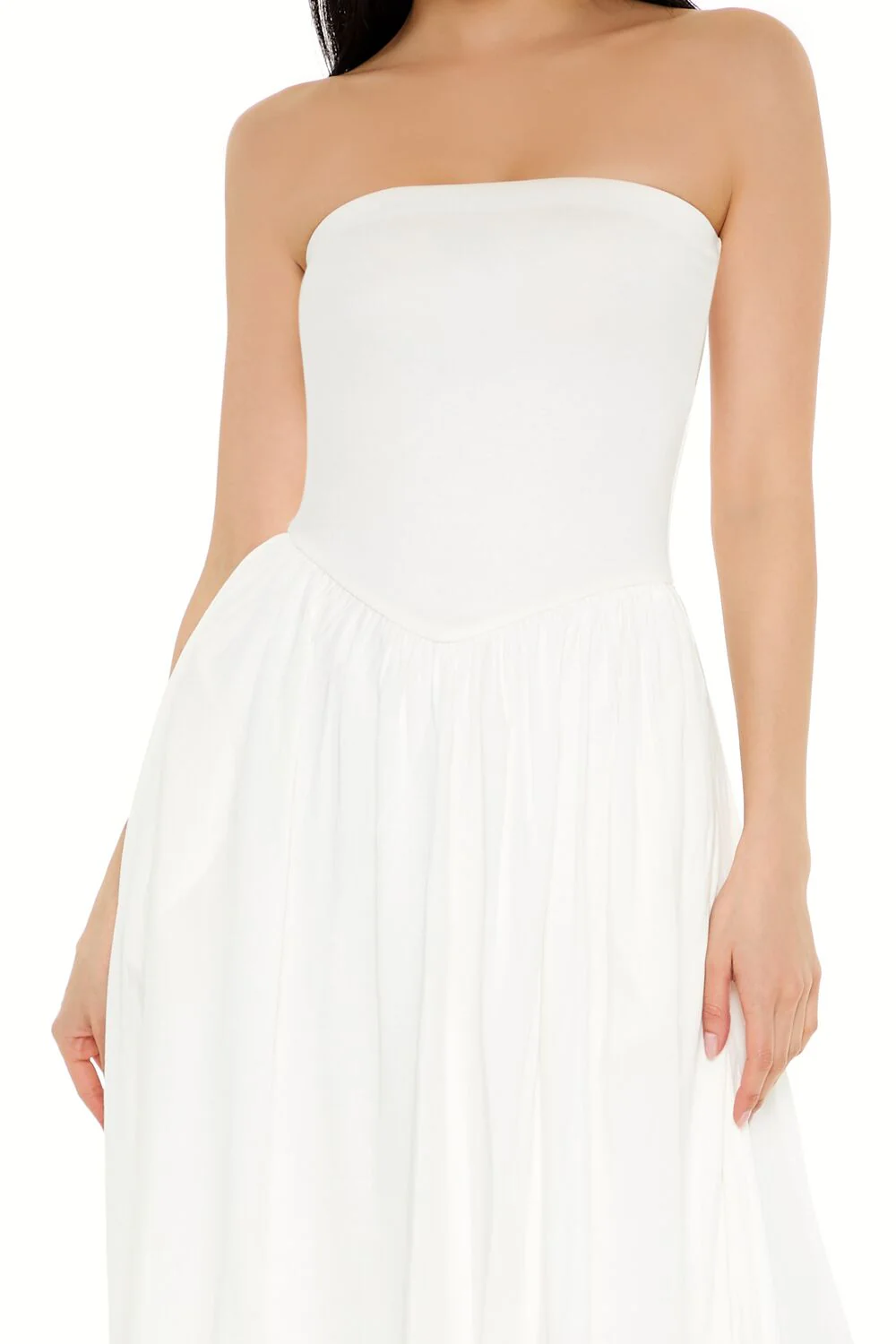 Strapless Fit & Flare Midi Dress - Image 5