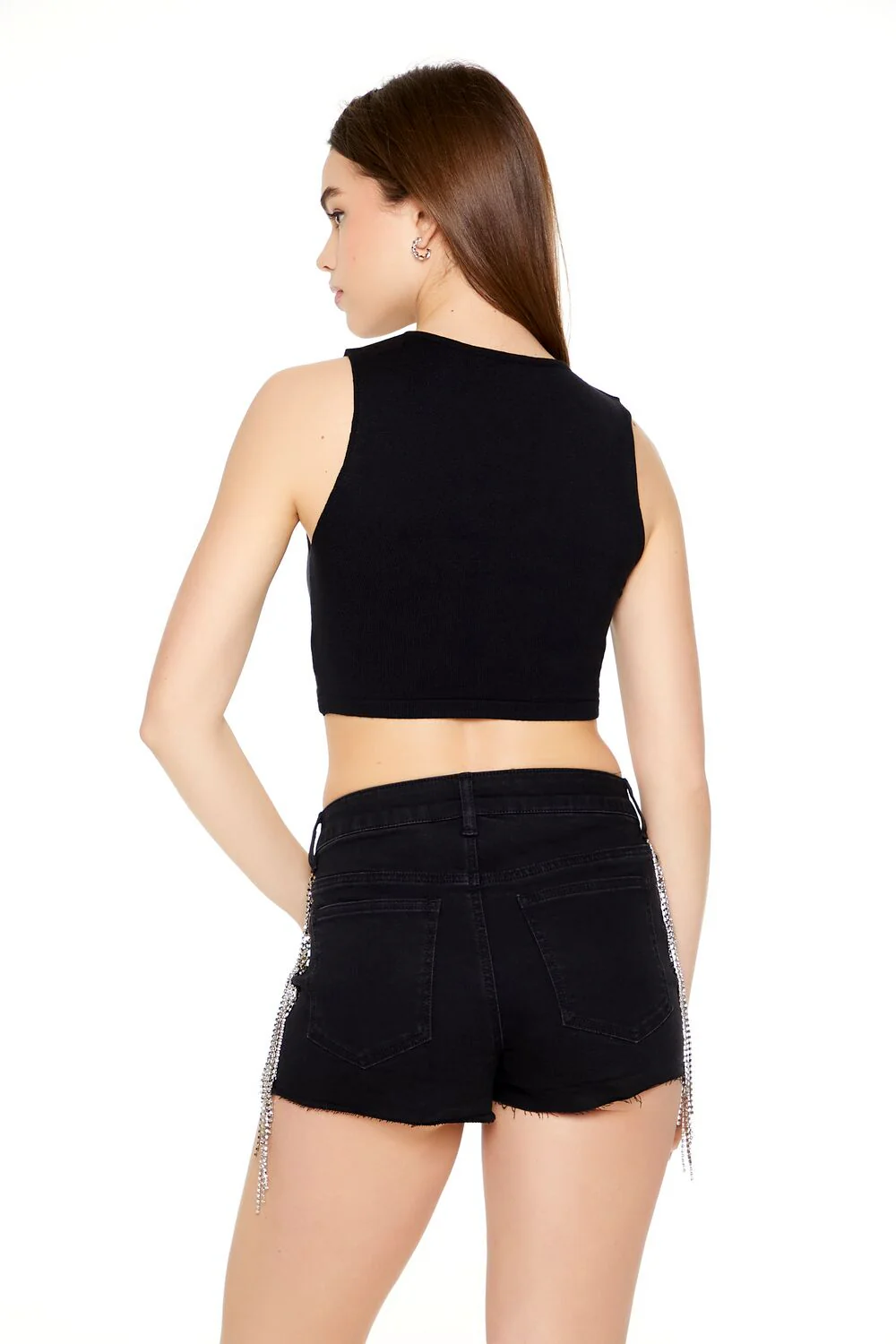 Chain Sweater-Knit Crop Top - Image 8