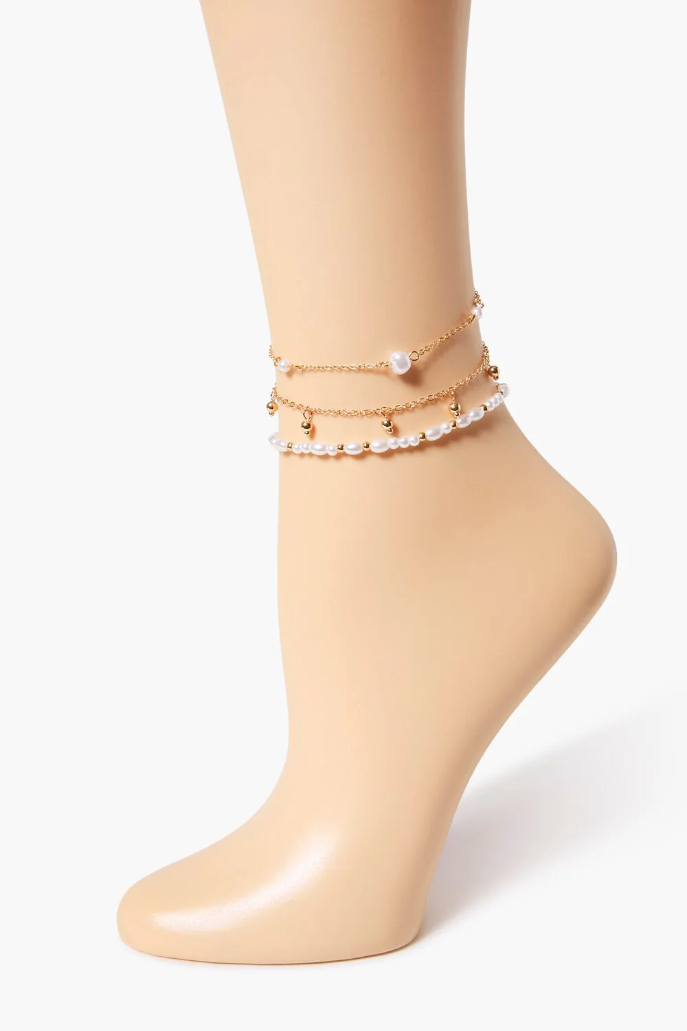 Faux Pearl Anklet Set - Image 2